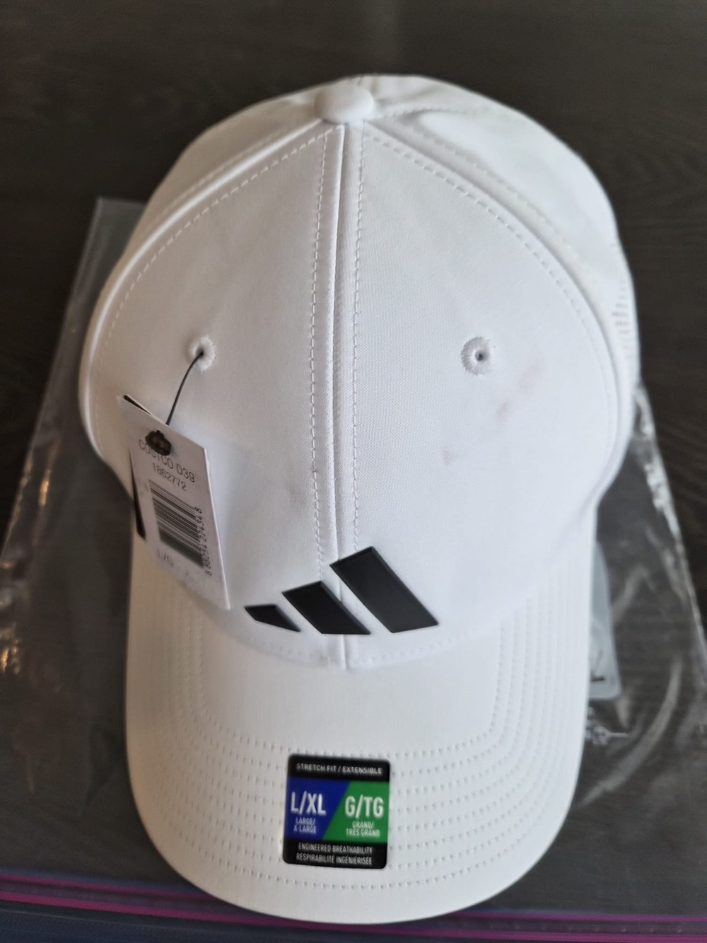 Adidas Men's Gameday 4.0 Stretch Fit Hat White - Size L/XL